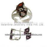 Indian Jewellery Set, Jewellery Set in Silver, Fashion Jewellery Set thumbnail-1