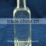 screw top glass wine bottle, clear square vial bottle