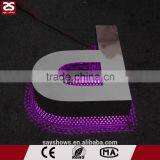 Stainless Steel Metal Letter Led Sign With Bottom Holes