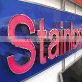 LED Channel Letter Sign-Surface Illuminated ,Mirror Polished Stainless Steel Side, Water Proof LED Logo