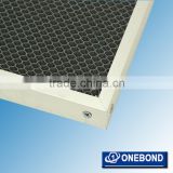 Zinc-iron honeycomb core by edge