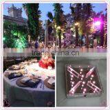 Muti-color Remote Control 4 Square Floral Wedding Centerpieces With 12pcs SMD LEDs