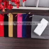 In Stock 8x17cm Black Velvet Drawstring Pouch Jewelry Christmas Wedding Gift Bag