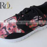 The Shoes Lady Sneaker Shoes 2016 Active Sports Shoes Printed Canvas Fabric Upper Woman Walking Shoes thumbnail-1