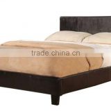 Modern Brown PVC PU Bed For Bedroom Furniture (LB712)