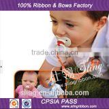 Factory Hot Sale Printed Ribbon Baby Pacifier Clip