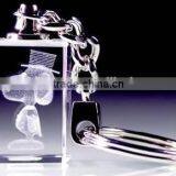 2016 Popular 3d Laser Engraved Cute Snobby Crystal Keychain