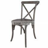White Washed Stacking Cross X Back Chair thumbnail-4