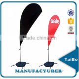 Fiberglass pole flying outdoor portable promotional flag wholesale