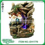 Resin Led Two Dwarfs Home Decoration Desktop Water Fountain thumbnail-1