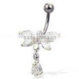 Fashion 316 Surgical Steel Butterfly Navel Belly Ring Piercing Jewelry