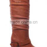 Trendy design women mid heel long boots 2014