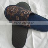 print cloth close toe hotel slipper,cheap slipper