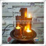 3 Tea Light Candle Holders Cascading Indoor Tabletop Water Fountain thumbnail-5