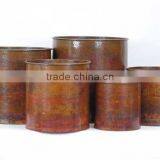 Copper Planters With Hammered Finish ,assorted Sizes and Shape Availabe Customised Feature thumbnail-2