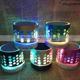 Round Hole Wireless Small Mobile Phone Bluetooth Speakers Subwoofer TF Card Speaker Hands-free Speaker With LED FM thumbnail-5