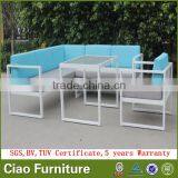 All Weather Sectional Garden Sofa Outdoor Aluminum Sofa Furniture thumbnail-4
