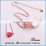 Best S925 Sterling Silver Druzy Cabochons Necklace Heart 8mm Natural Drusy Agate Stone Pendants thumbnail-6