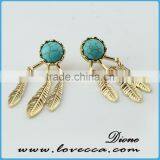 New Factory Direct Natural Stone Gemstone Turquoise Earring thumbnail-3