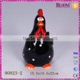 Black Rooster Ceramic Toilet Brush Holder thumbnail-4