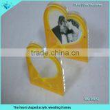 Fashion Heart Shaped Acrylic Weeding Frames for Weeding and Holiday