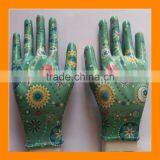 Women's Nitrile Garden Work Gloves Assorted Colors Flat Nitrile Coated Garden Glove thumbnail-4