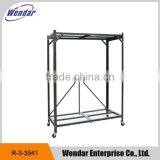 Light Duty Steel Folding Metal Display Storage Rack Shelves With Wheels thumbnail-1