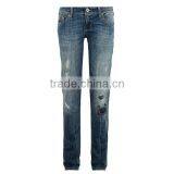 New Arrive Capris Blue Jeans Foldable Hem 100% Cotton Hard Wear Pictures Sexy Jeans Women thumbnail-2