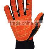 EN388 4232 Oilfield Drilling PVC Dotts Anti Slip Impact Protection Western Safety Work Gloves thumbnail-2