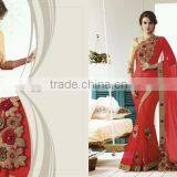 Heavy Embroidery Designer Saree+Bemberg Silk Pallu+Rasal Skirt With Rasal Jequard Blouse thumbnail-1