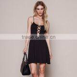 Maxnegio Sexy New Model Girl Black Strapless Beach Dress thumbnail-2