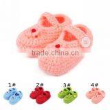 2015 New Design Floral Hand Made Crochet Shoes for Children thumbnail-6