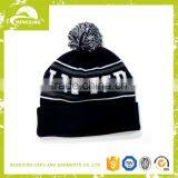 Custom Print Wooly Hat With Bobble,winter Pom Poms Decorate Beanie Hat thumbnail-3