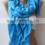 Turquoise Pashmina Scarfs Ruffle Pashmina Scarves Ruffled Soft Scarf Frilly Women Scarf Wedding Scarf PASHMINA Blue Scarfs Turqu