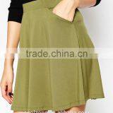 Regular Fit Stretch Waist Soft-touch Jersey Skater Skirt With Pockets thumbnail-5