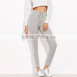 2018 Women Sports Stretchy Drawstring Waist Side Striped Leggings thumbnail-6