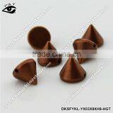 10mm Sew on Cone Studs With Holes Brown Coffee Color for Clothing Shoes thumbnail-1