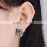 Customized Big Elegant Heart Shape Earrings Saudi Jewelry For Holiday Wholesale thumbnail-3