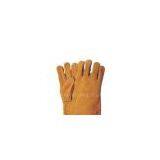 14 Inch Flame Retardant Cow Split Leather Industrial Welding Gloves 11104 (Golden Yellow) thumbnail-1