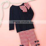 Newborn Chevron Ruffle Baby Boutique Wholesale Romper thumbnail-6