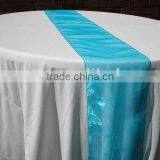 White Round Polyester Table Cloth Polyester Wedding Table Linens