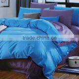 4 pieces plain dyed silk cotton satin bed sheet set