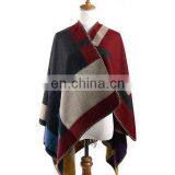 New Arrival Plaid Blanket Shawl Scarf Embroider OEM Acceptable thumbnail-1