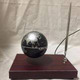 Rectangle Red Wooden Base Floating Globe With a Pen thumbnail-4