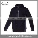 OEM ODM Supplier Long Sleeve Zipper Men Plain Black Hoodie thumbnail-1