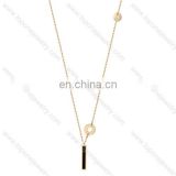 Novetly design fancy style long thin chain gold necklace