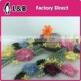 Mutli Color Mechanical Embroidery Flower Patch for Clothing thumbnail-4
