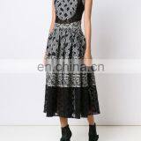 MIKA2439 Sleeveless Splice Flared Dress thumbnail-2