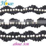 New Arrival Ribbon Trimming Decorative Lace Trim With Pearls for Garment thumbnail-2