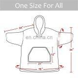 One Size Oversized Reversible Warm Soft Cozy Large Pocket Sherpa Hoodie Wearable Sweatshirt Blanket thumbnail-5